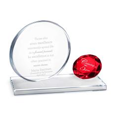 Brilliant Accomplishment Crystal Award - Colored Glass Awards