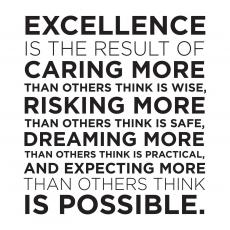 Excellence Block Vinyl Wall Decal - Vinyl Wall Decals