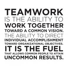 Teamwork Definition Block Vinyl Wall Decal - Vinyl Wall Decals
