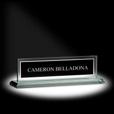 Employee Gifts - Glass Nameplate