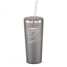 The Joe Straw - Thanks for All You Do 20oz. Stainless Steel Tumbler - Employee Gifts