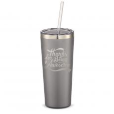 The Joe Straw - Thanks for Being Awesome 20oz. Stainless Steel Tumbler - Employee Gifts
