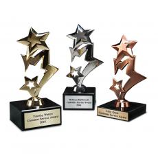 Shoot for the Stars Award Bronze Silver Gold - Metal, Stone and Cast Awards