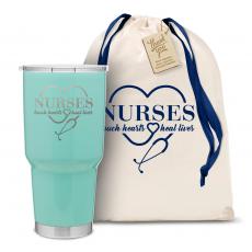 Yeti & Joe Tumblers - The Big Joe - Nurses Touch Hearts 30oz. Stainless Steel Tumbler
