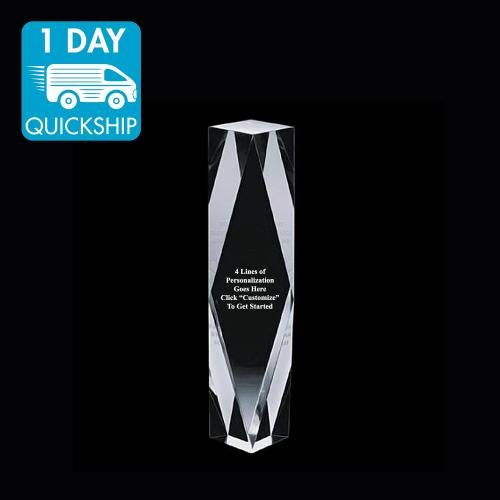 Quick Ship Prism Crystal Obelisk Award OPT902QS