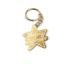Making a Difference Star Value Metal Keychain - Shop By Theme