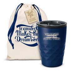 Unique Shapes & Styles - The Geoform - Teamwork Dream Work 3D 12oz. Tumbler