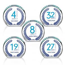 Years of Service Personalized Circle Mini Rave - Mini Raves