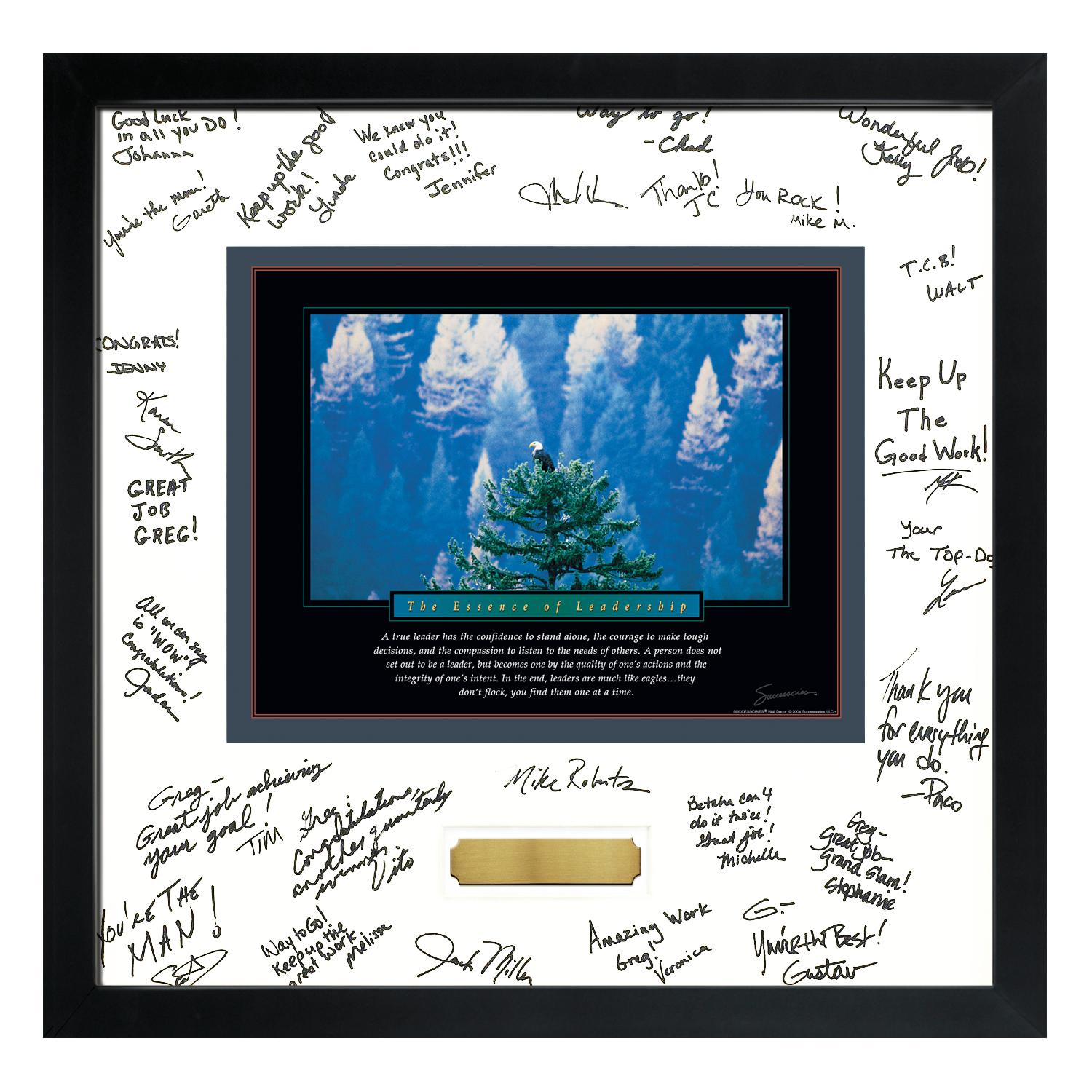 Signature Frames Commemorative Team Gifts For Retirements Signature Frames Essence Of Leadership Framed Motivational Poster