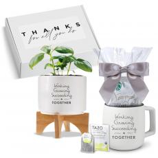 Thank You Gift Box - Modern Planter & Mug with Starbucks - Corporate Gifts