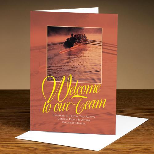 Corporate Gifts - Shop by Occasion - Welcome Gifts - Welcome To Our Team Rowers Greeting Cards (25 Pack)