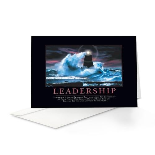 Corporate Gifts - Greeting Cards - Classic Motivational Cards - Leadership Lighthouse Greeting Cards (25 Pack)