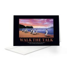 Walk The Talk Penguins Greeting Cards (25 Pack) - Classic Motivational Cards