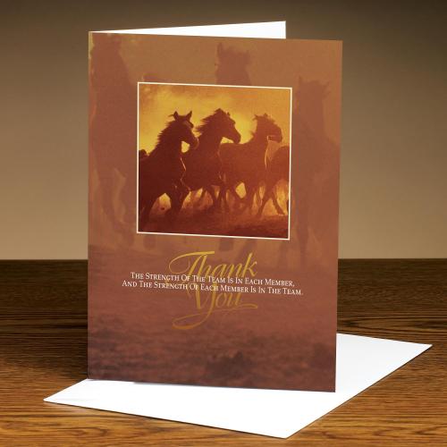 Corporate Gifts - Greeting Cards - Thank You Cards - Thank You Horses Greeting Cards (25 Pack)