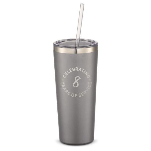 Corporate Gifts - Drinkware - Vacuum Insulated - The Joe Straw - Years of Service 20oz. Stainless Steel Tumbler
