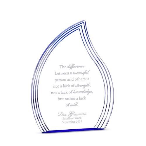 Awards & Recognition - Acrylic Awards - Sapphire Flame Acrylic Award