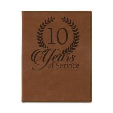 Years of Service Personalized Vegan Leather Padfolio - Padfolios