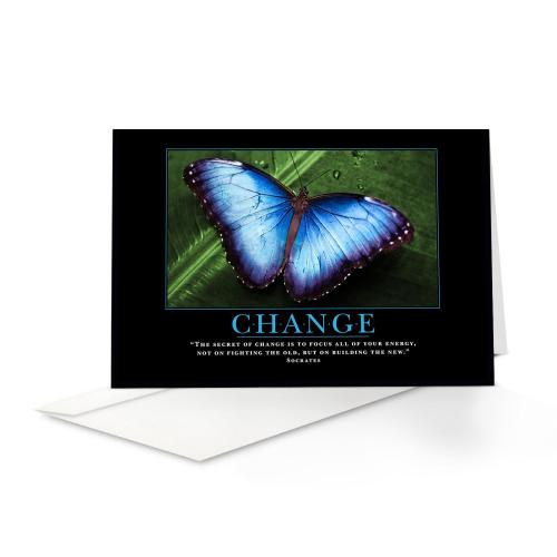 Change Butterfly Greeting Cards (25 Pack) Corporate Gifts - Greeting Cards - Classic Motivational Cards - Change Butterfly Greeting Cards (25 Pack)