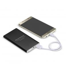 Black Personalized Metal Power Bank - Tech Accessories