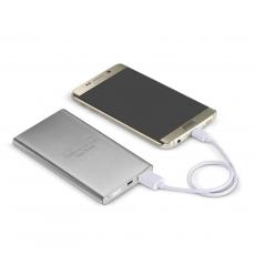 Silver Personalized Metal Power Bank - Tech Accessories