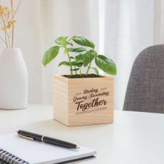 Working Growing Succeeding Personalized Plant Cube - Fun Motivational Gifts