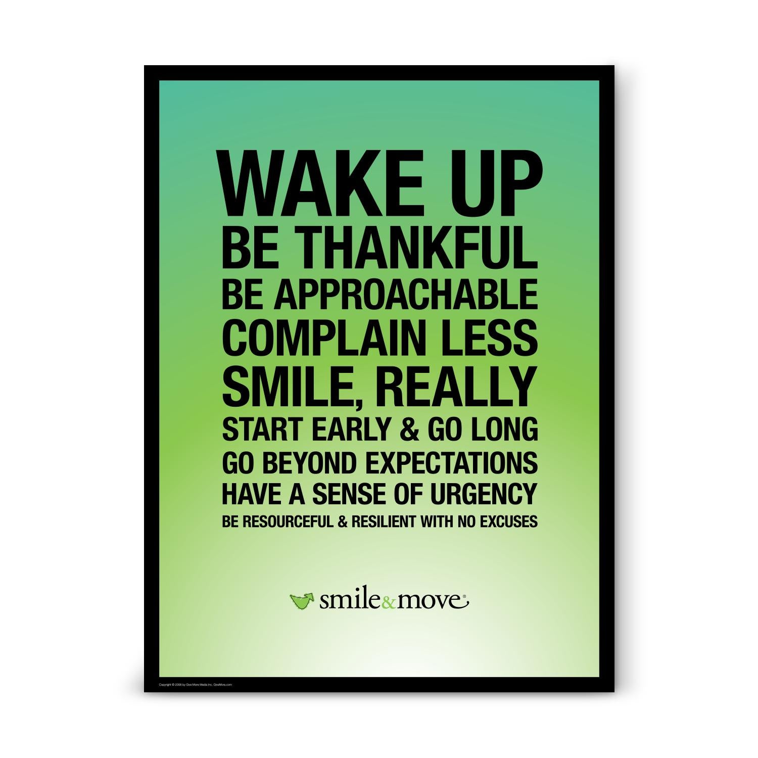 Smile & Move 18x24 Poster - Green SM31 | Posters and Prints
