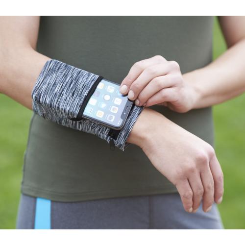 Cooling Heathered Wrist Band with Pocket SM7623BK Fitness Accessori