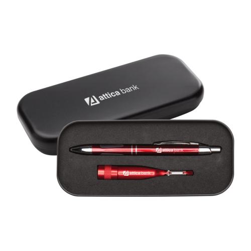 Sample Simcoe Pen/Flashlight Gift Set GF247 BLACK Gift Sets