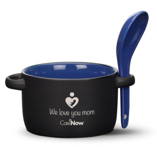 Merritt Soup Mug & Spoon 12oz Deep Etch MUG9101YW Successories