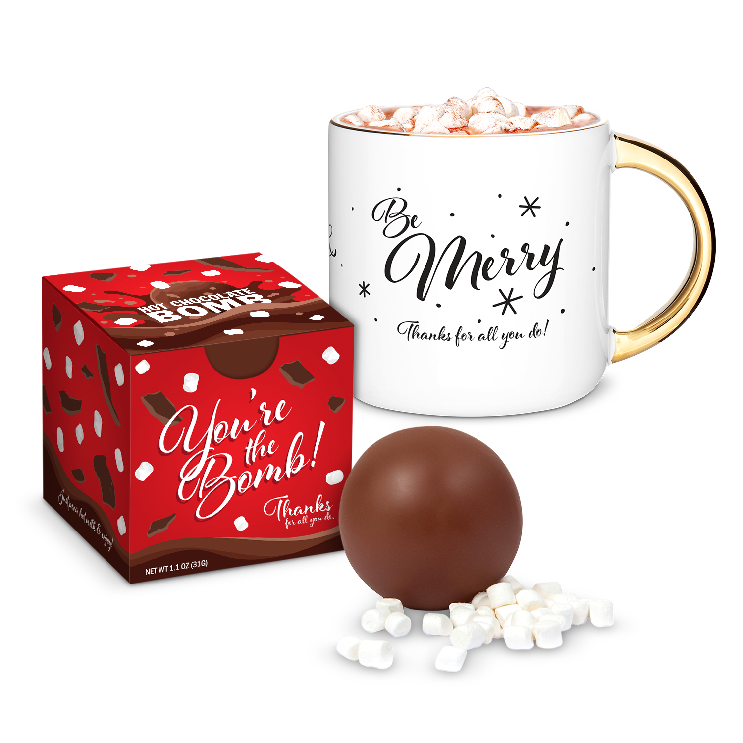 Gold Mug & Chocolate Bomb Gift Set 761248-Cb | Gift Sets