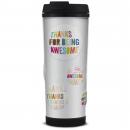 Thanks for Being Awesome Glitter Travel Tumbler