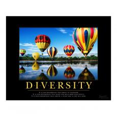 Employee Gifts - Diversity Balloons Motivational Poster