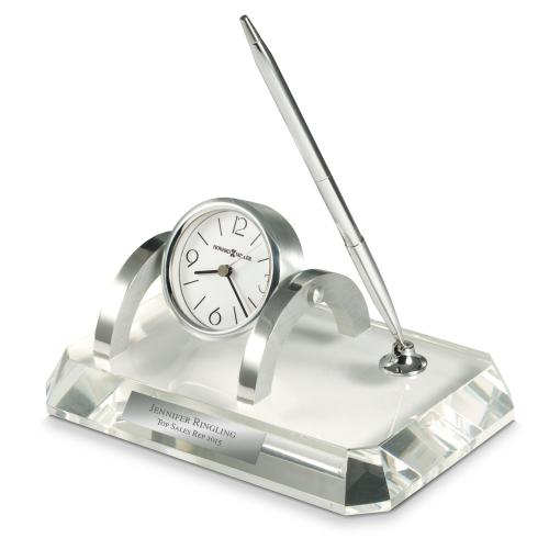 Clocks & Timers Personalized Crystal Desk Clock