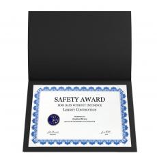 Black Padded Presentation Cover - Certificate Awards
