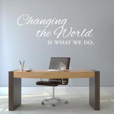 Changing the World Vinyl Wall Decal - Vinyl Wall Decals