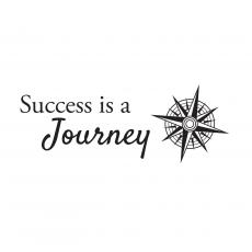 Success is a Journey Compass Vinyl Wall Decal - Vinyl Wall Decals