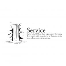 Service Waterfall Vinyl Wall Decal - Vinyl Wall Decals