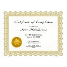 Gold Bright Impressions Certificate Paper - Certificate Awards