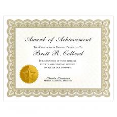 Gold Classic Impressions Certificate Paper - Classic Border