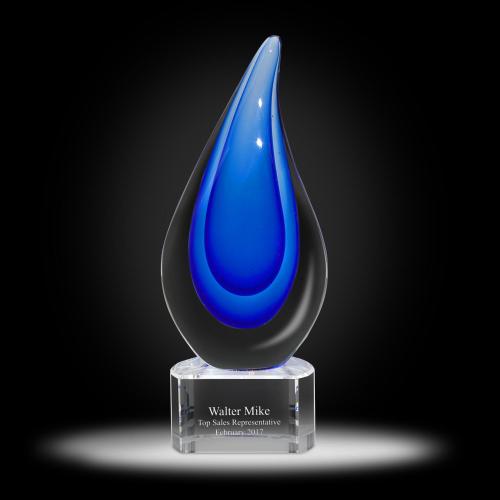Delray Flame Glass Award 752648 Art Glass