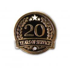 20 Years of Service Lapel Pin - Fun Motivational Gifts
