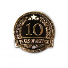 10 Years of Service Lapel Pin - Fun Motivational Gifts