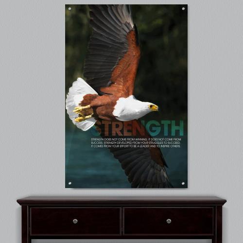 Strength Eagle Motivational Art Posters & Art - Motivational Posters - Modern - Strength Eagle Motivational Art