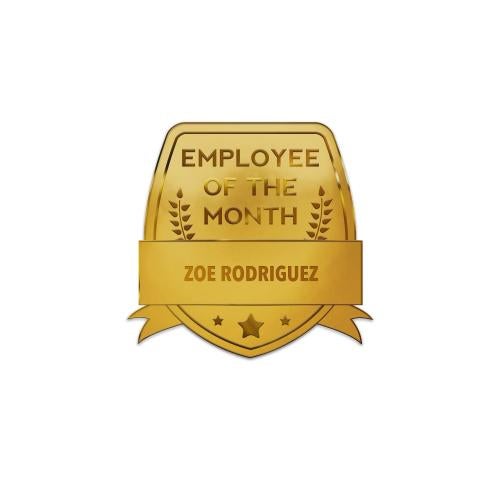 Awards & Recognition - Lapel Pins - Employee of the Month Shield Personalized Lapel Pin
