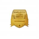 Employee of the Month Shield Personalized Lapel Pin