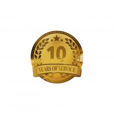 Personalized Service Gold Laurel Wreath Lapel Pin - Lapel Pins