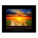 Believe & Succeed Path Motivational Poster