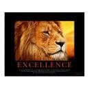 Excellence Lion Motivational Poster