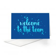 Employee Gifts - Blue Shimmer Welcome Card 25 Pack