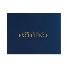 Employee Gifts - Commitment to Excellence Linen Certificate Folders